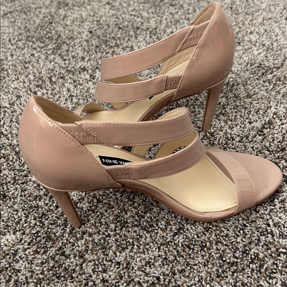 NWOB sz 8 Nine West patent leather nude - Picture 5 of 6